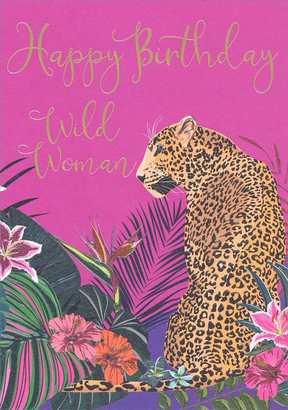 Happy Birthday Cheetah Greeting Card