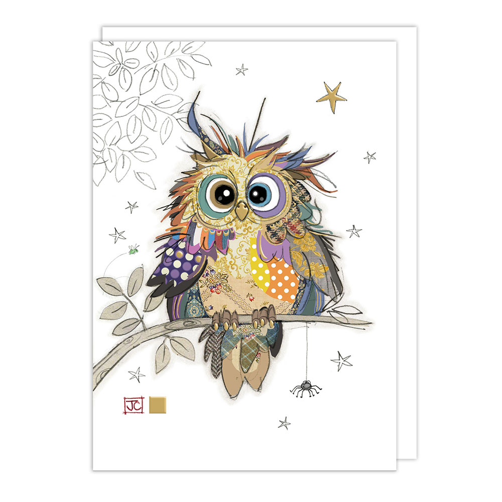 Bug Art - Otto Owl Blank Card #bag042