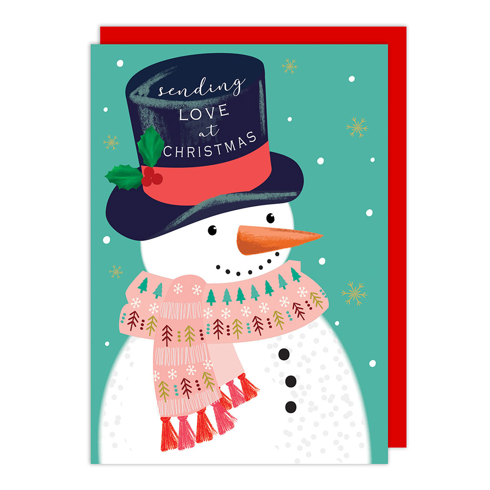 Laura Darrington Design Snowman Christmas Card Ut59