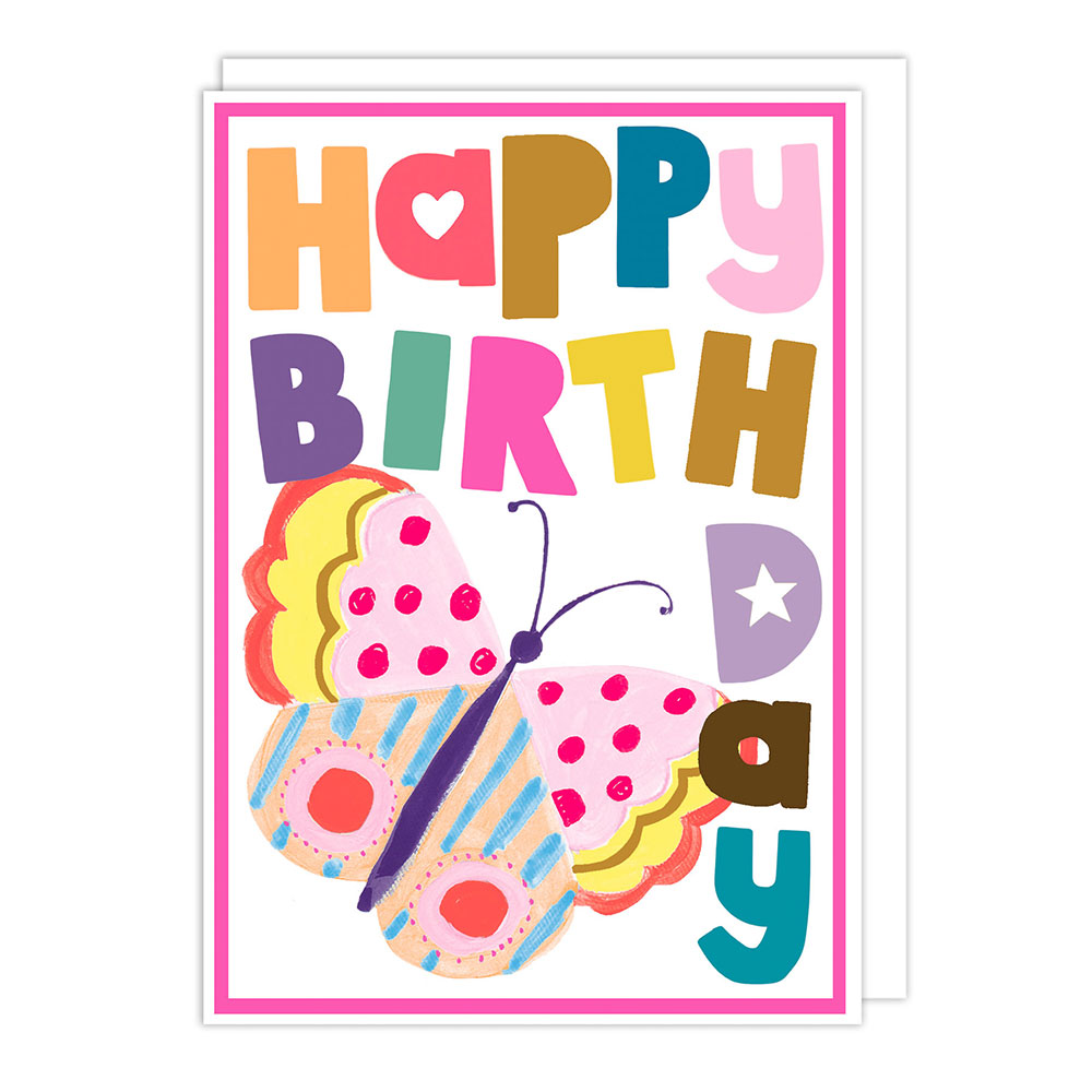 Paper Salad - Butterfly Birthday Card #ja21206