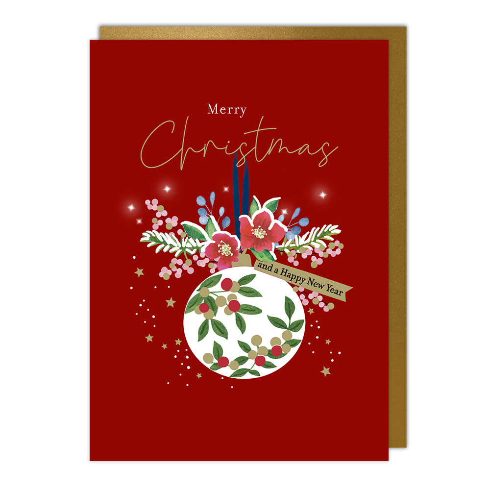 Rosanna Rossi Design Christmas Bauble Christmas Card WIN004