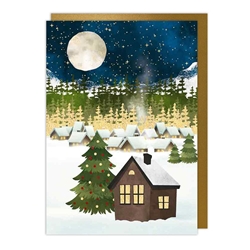 House Tree Christmas Card Christmas