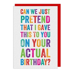Pretend Birthday Card 
