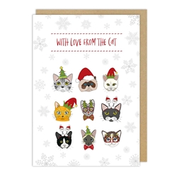 Love from Cat Christmas Card Christmas