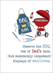 BBQ King Fathers Day Card 