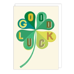 Four Leaf Good Luck Card 