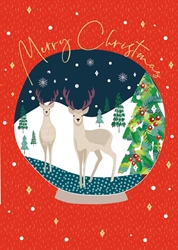 Deer and Trees Christmas Card 