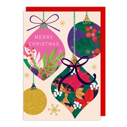 Baubles Christmas Card Christmas