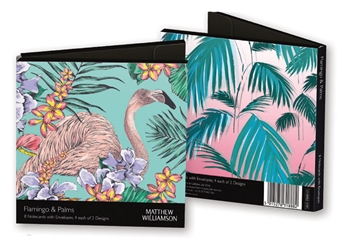 Flamingo Sunset Palms Notecard Wallet notecards and stationery
