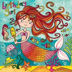 Mermaid Jigsaw Puzzle Birthday Card 