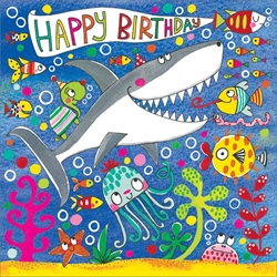 Shark Jigsaw Puzzle Birthday Card 