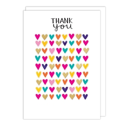 Hearts Thank You Card 