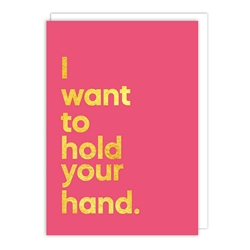 I Want to Hold Your Hand Song Love Card 