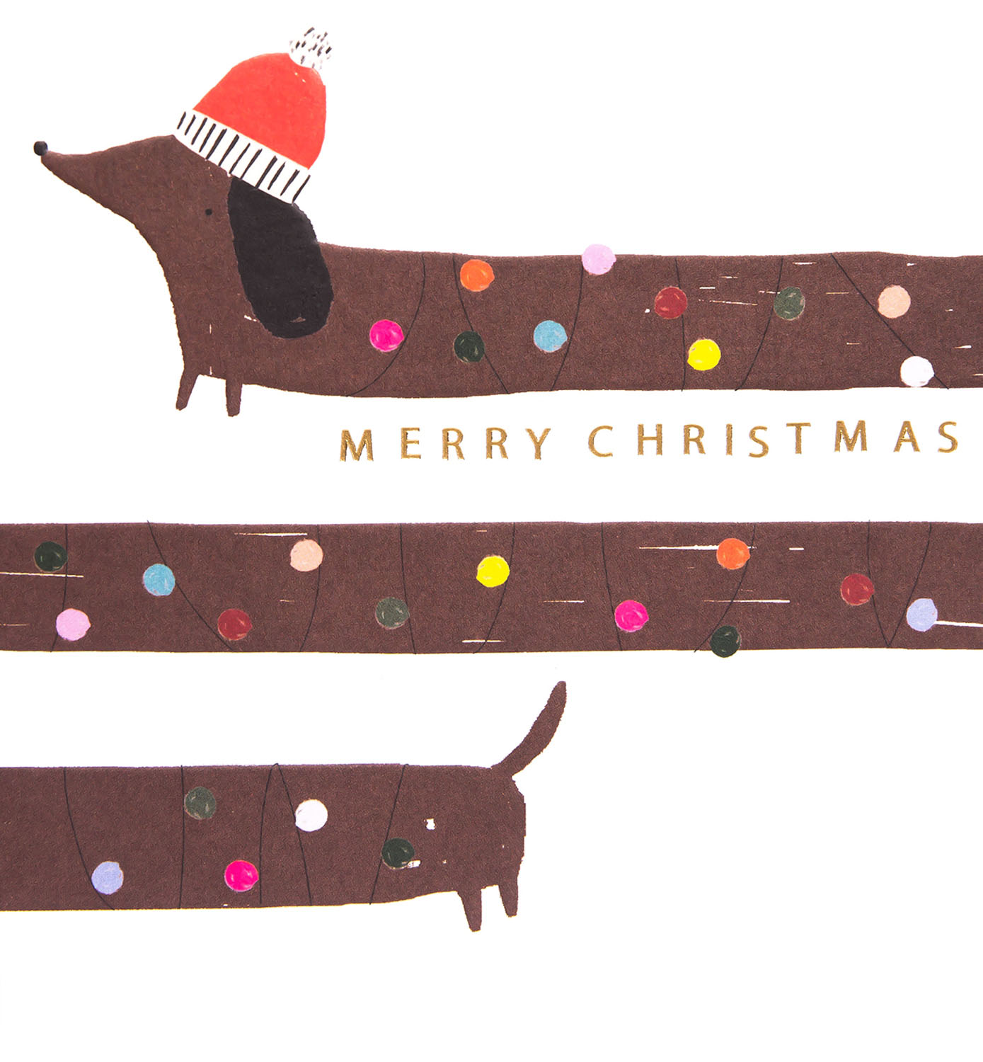 Caroline Gardner - Christmas Dachshund Greeting Card #MDX030B