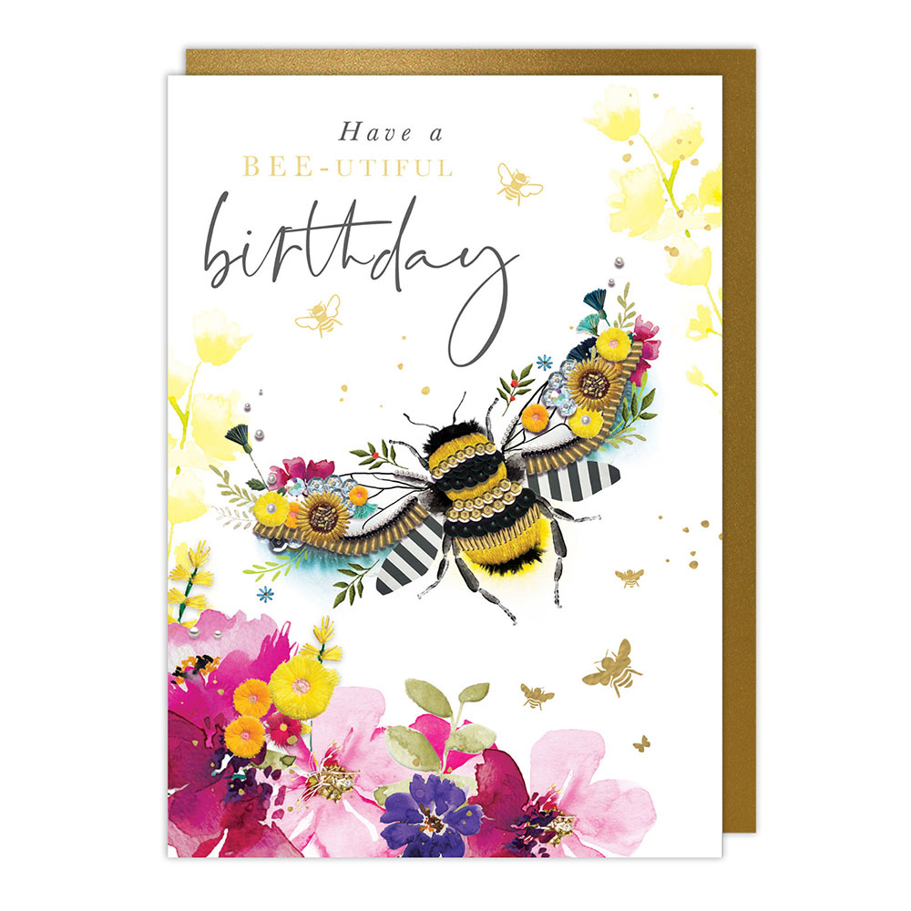 Abacus Cards - Bee-Utiful Birthday Card #AB11555