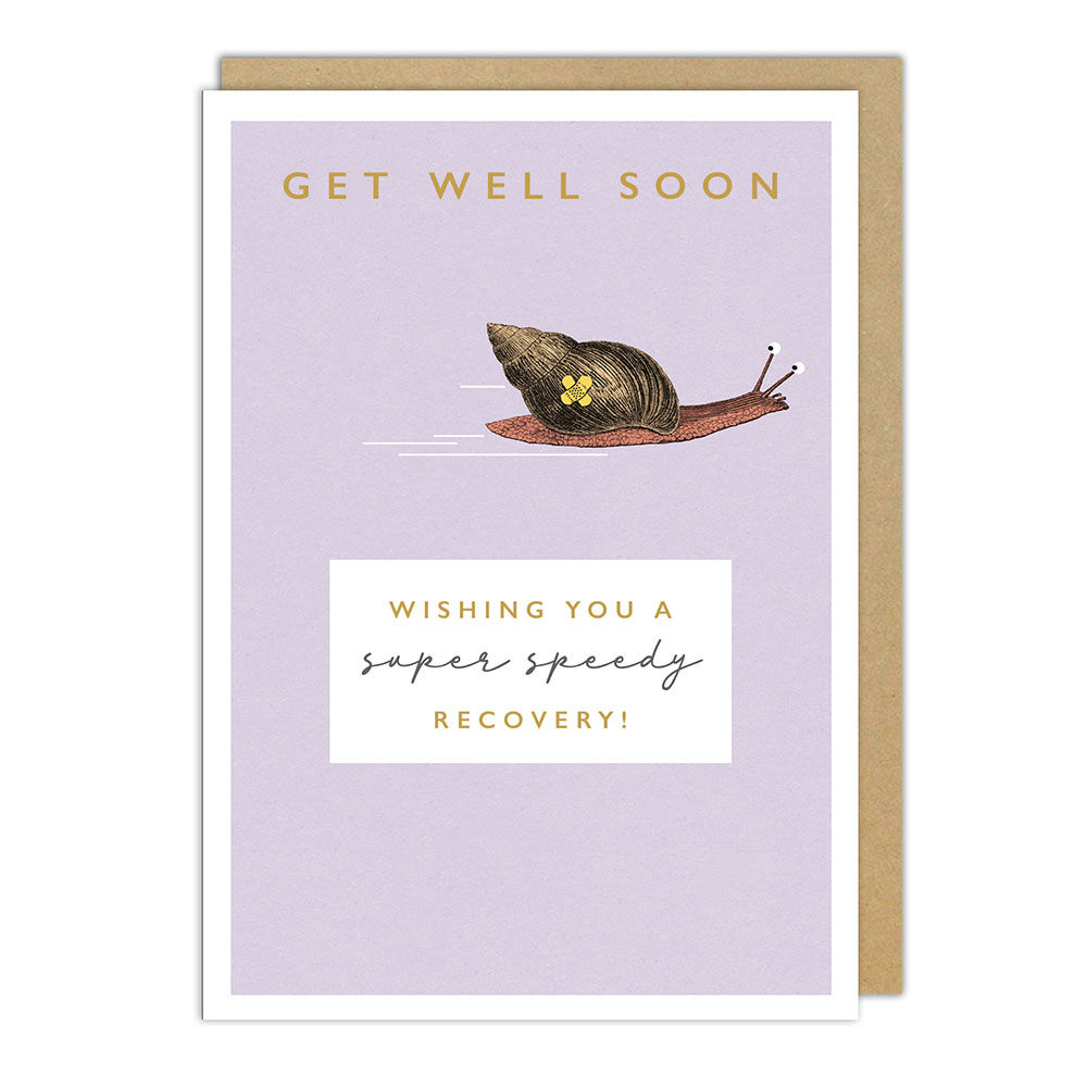 The Art File - Speedy Snail Get Well Card #AFNR16