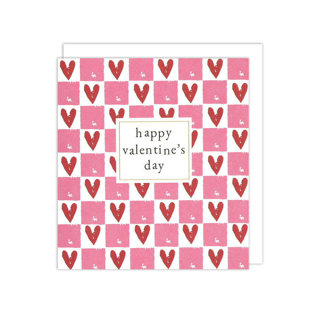 Caroline Gardner - Checkerboard Valentine's Day Card #VAL011