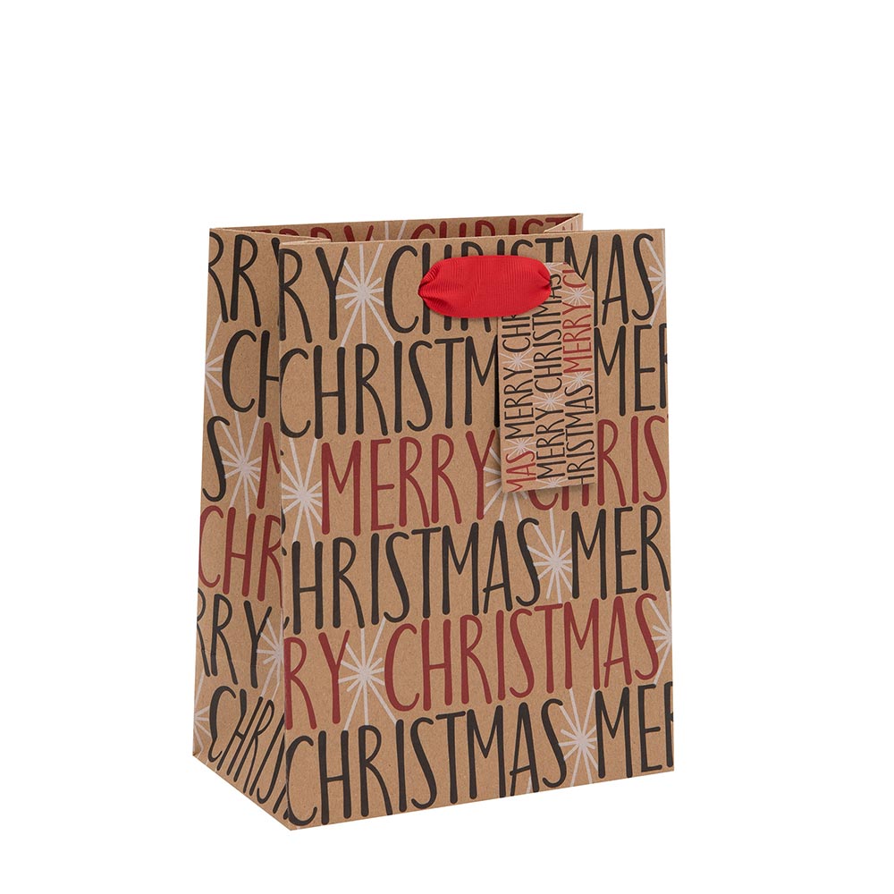 Glick Publishing - Christmas Kraft Christmas Medium Gift Bag #GMX78