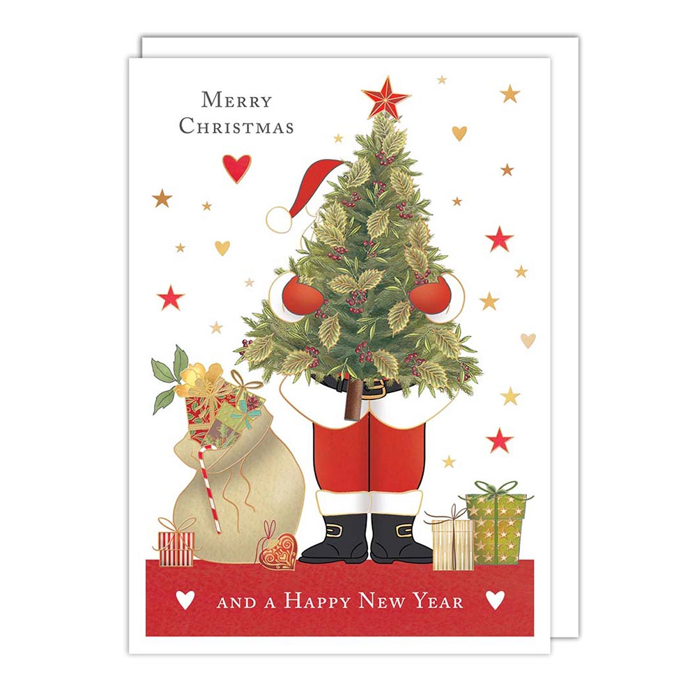 Quire Publishing - Santa Tree Christmas Card #MCX4676