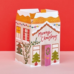 3D Keepsake Christmas House Greeting Card 