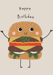 Birthday Burger Greeting Card 