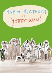 Birthday Dogs Howl Greeting Card 