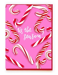 Bright Candy Canes Greeting Card