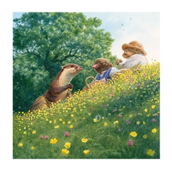 Chris Dunns Otter Picnic Blank Greeting Card 