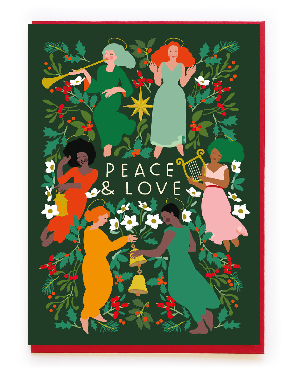 Christmas Angels Greeting Card