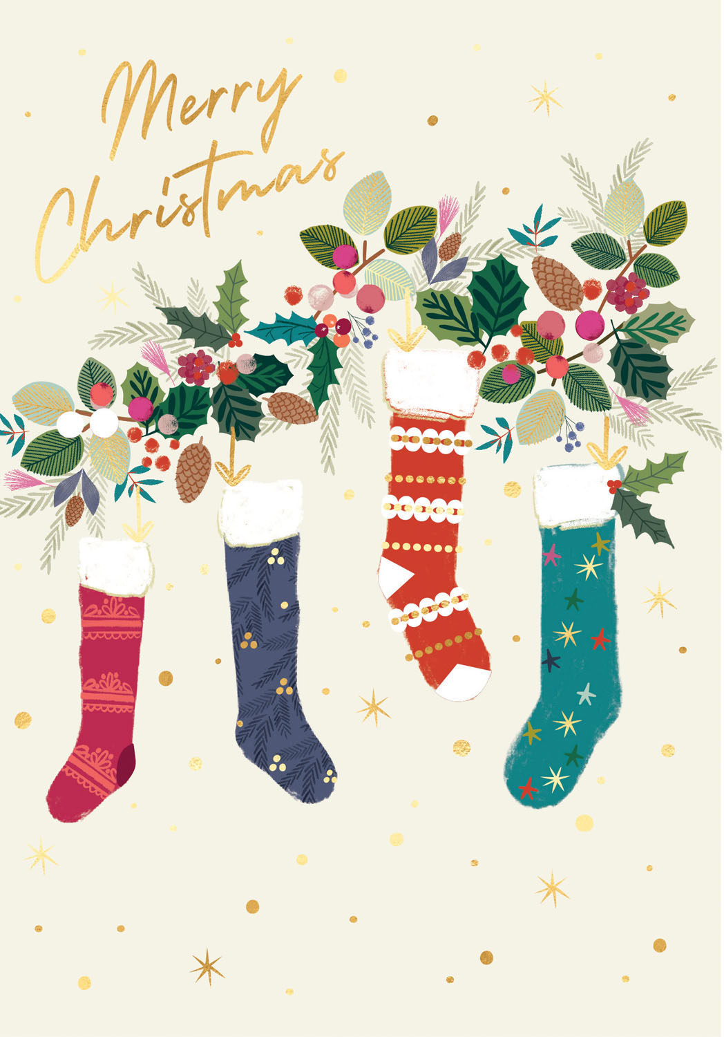 Christmas Stockings Greeting Card