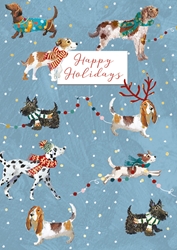 Happy Holidays Dogs Greeting Card