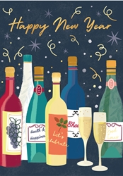 New Year Spirits Greeting Card