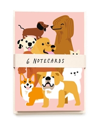 Pack 6 Notecards Dogs 