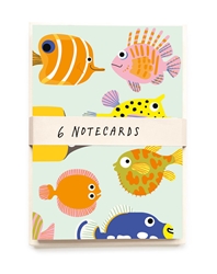 Pack 6 Notecards Fish 