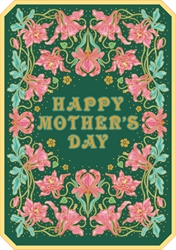 Pink Flowers Mothers Day Card 