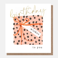 Polkadot Gift Birthday Card 