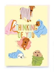 Pups in Blankets Friendship Card 