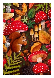 Squirrel and Mushroom Blank Card 