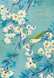 Green Bird Sympathy Card