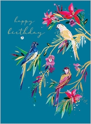 Birthday Parrots Birthday Card