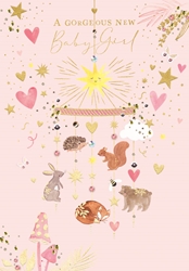 Baby Girl Mobile Card