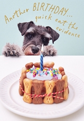 Eat the Evidence Birthday Card