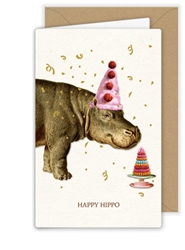 Happy Hippo Birthday Card