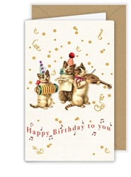 Band of Cats Birthday Card