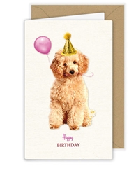 Dog and Ballon Birthday Card