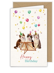 Singing Cats Birthday Card