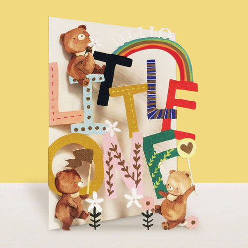 Diecut Hello Bear Baby Card