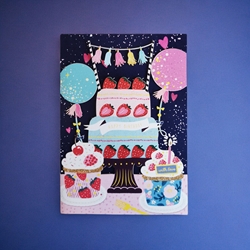 Strawberry Cake Birthday Card