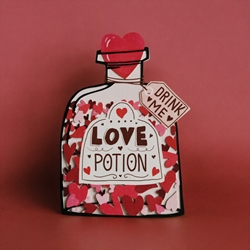 Love Potion Die Cut Card