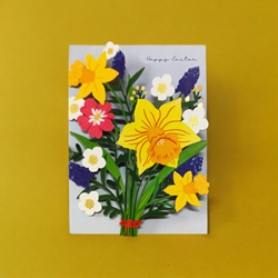 Easter Flowers Die Cut Card